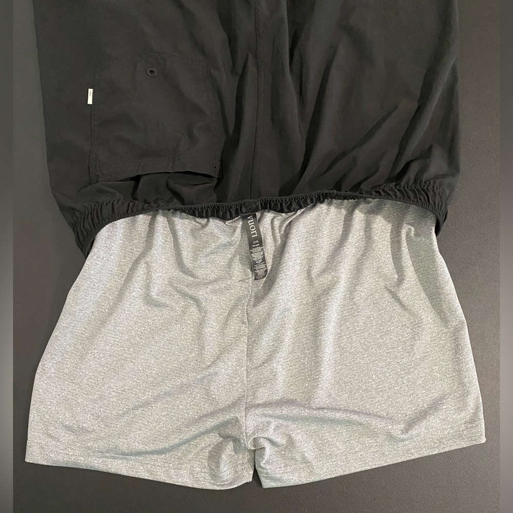 Vuori Black Athletic Shorts with Light Gray Drawstring - Picture 7 of 12